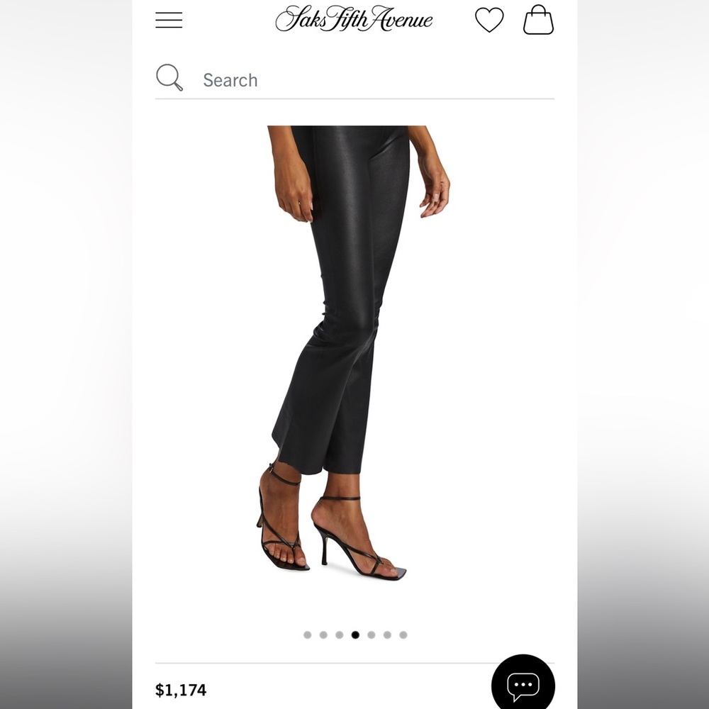 SPRWMN Black leather crop flare leggings - Picture 2 of 8